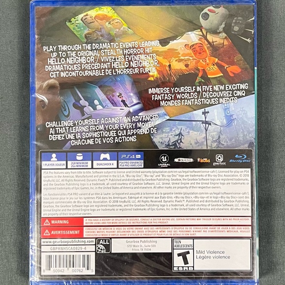 Hello Neighbor Hide & Seek PS4 Brand New Sealed - Picture 2 of 2